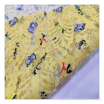 Latest Design 1 meter MOQ Sale Floral Printed Fabrics lace print 100% Cotton For Dress women